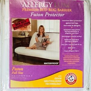 ALLERGYLUX White Futon Protector - Waterproof Bed Bug Barrier